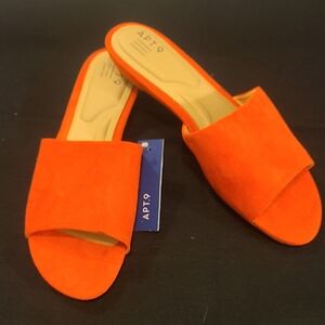 Apt. 9 Women's Bright Orange Mules
